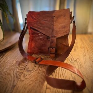 This is Bed/Stu bag in a leather tie dye. 200.00